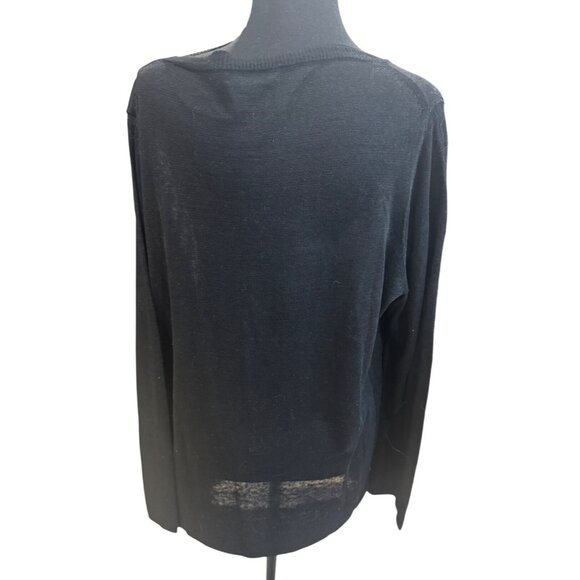 J.Crew 100% Linen Asymmetrical Linen Long Sleeve Lightweight Open Knit Sweater S - Picture 2 of 8